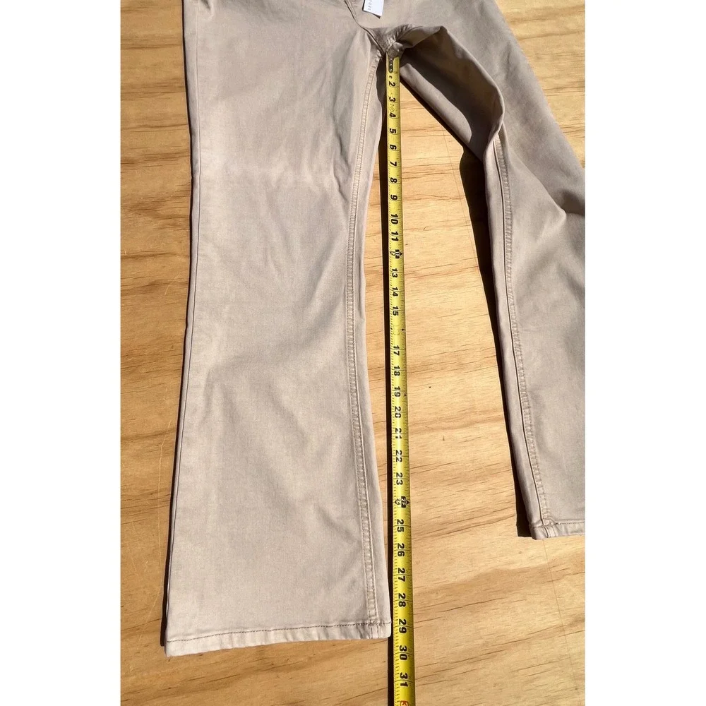 Nicole Miller New York Soho High Rise Boot Cut Pants Tan Khaki Size 14 NWT - Picture 5 of 7